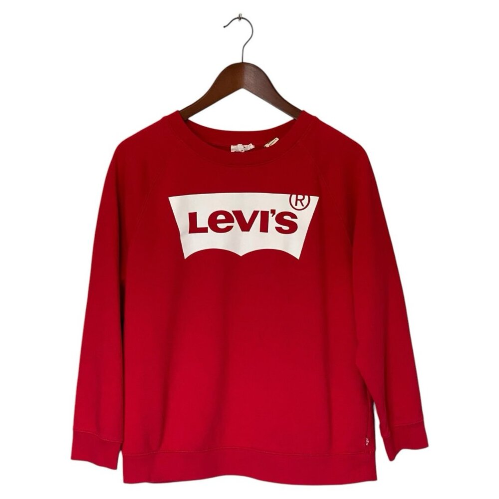Levi's Red Sweatshirt Women's XL 14-16 Logo
